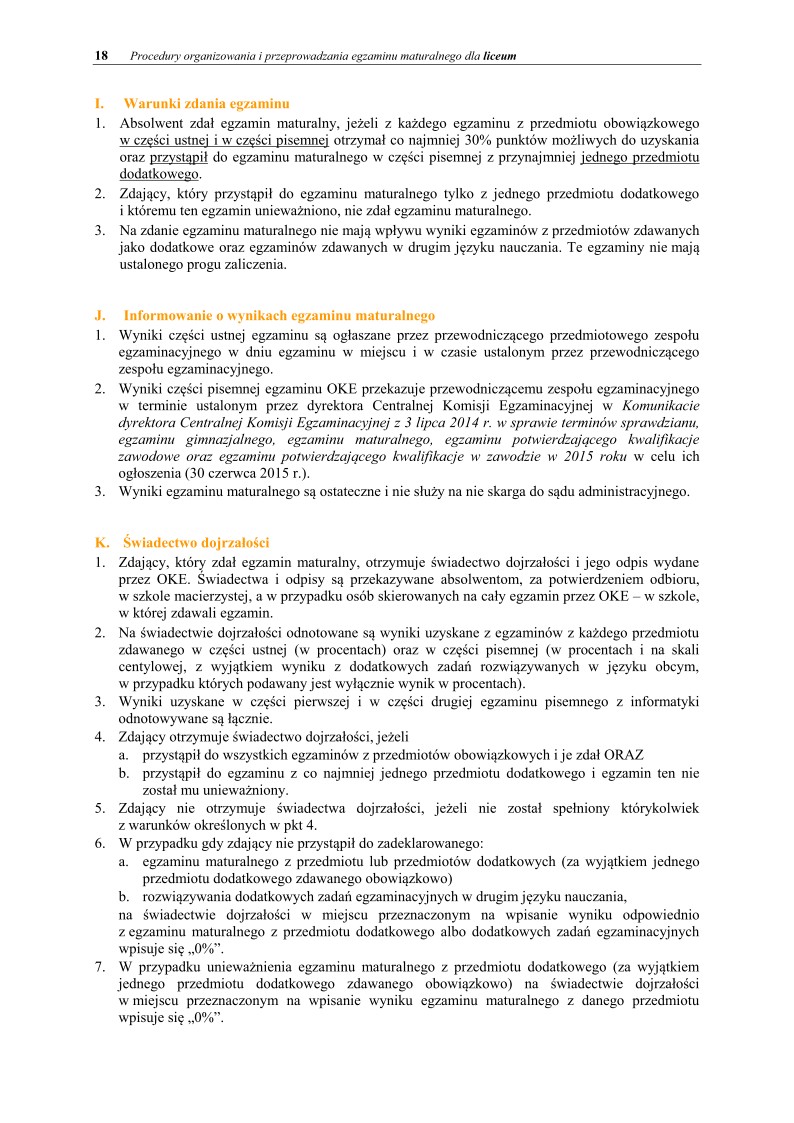 Informator maturzysty dla LO - matura 2015 - 18