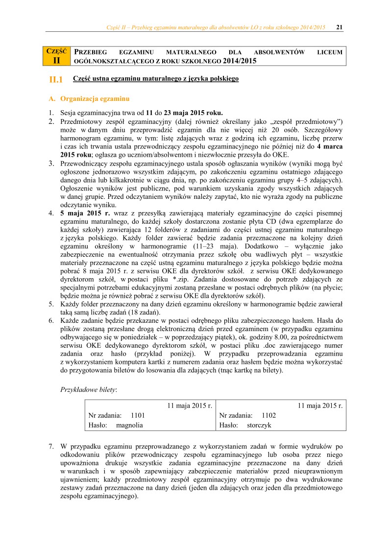 Informator maturzysty dla LO - matura 2015 - 21