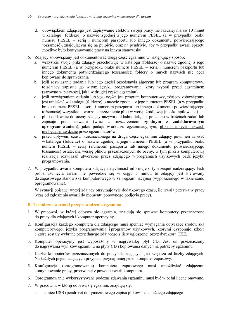 Informator maturzysty dla LO - matura 2015 - 36