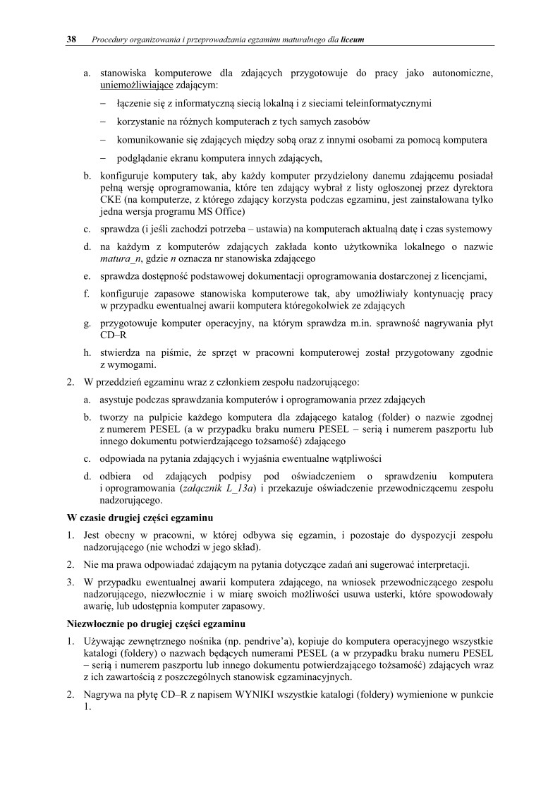 Informator maturzysty dla LO - matura 2015 - 38