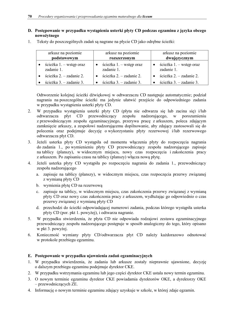 Informator maturzysty dla LO - matura 2015 - 70